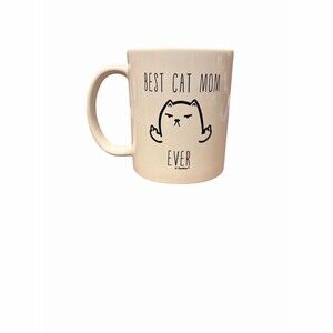 CBT Mugs Best Cat Mom Ever Funny Grumpy Cat Coffee Mug White Double-Sided